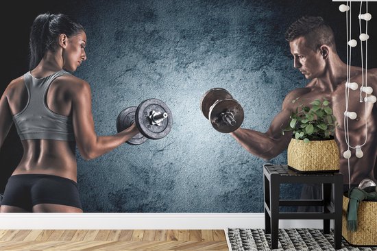 Papier peint photo peint - Gym energy, impression premium, y compris la colle à papier peint