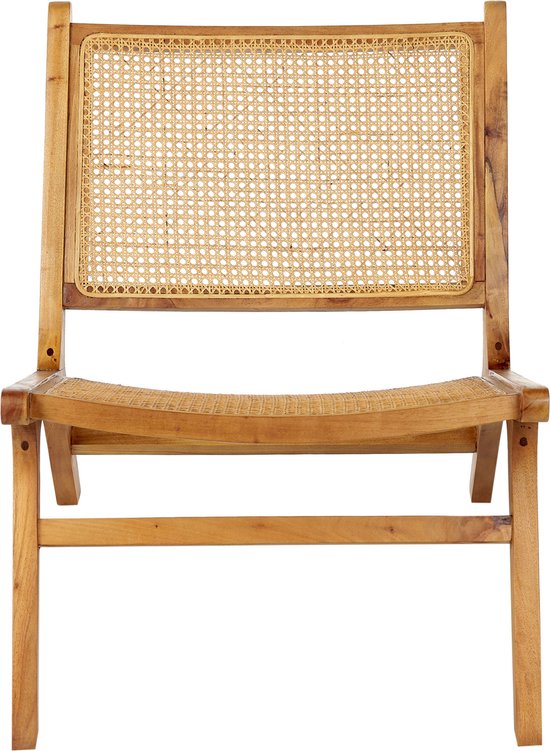 Beliani MIDDLETOWN - Chaise de salle à manger - Naturel - Acajou