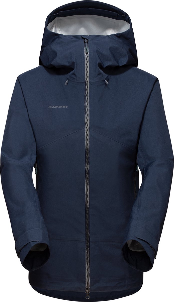Mammut Crater HS Hooded Jacket Regenjas Dames Marine Zwart