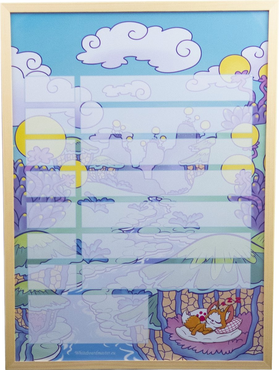 Kinderplanbord - 60 x 45 cm - Weekplanner kind en beloningssysteem - Groen met Zaza