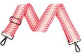 Roze dot schouderband | bagstrap | verstelbare schouderband | schouderband | shoulderbelt | schouderband met print | mix&match | modetrends