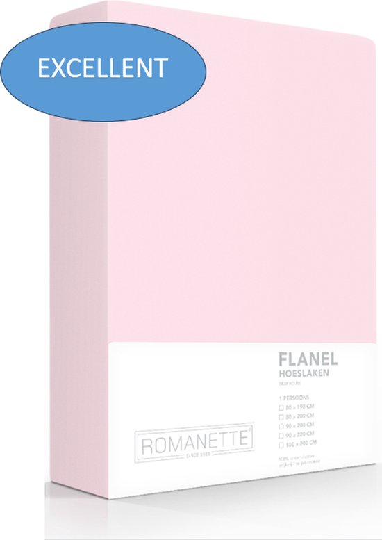 Excellente Flanel Hoeslaken Lits-jumeaux Roze | 160x200 | Ideaal Tegen De Kou | Heerlijk Warm En Zacht
