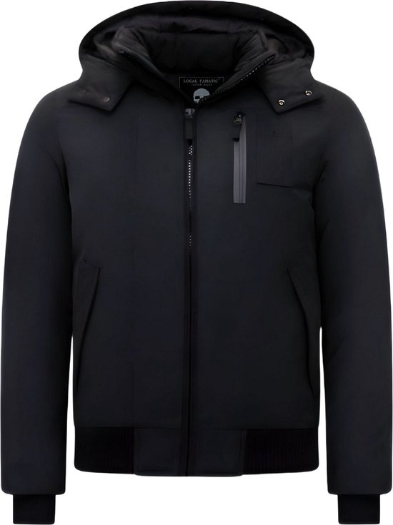 Winterjas Heren Kort Model -7006 - Zwart