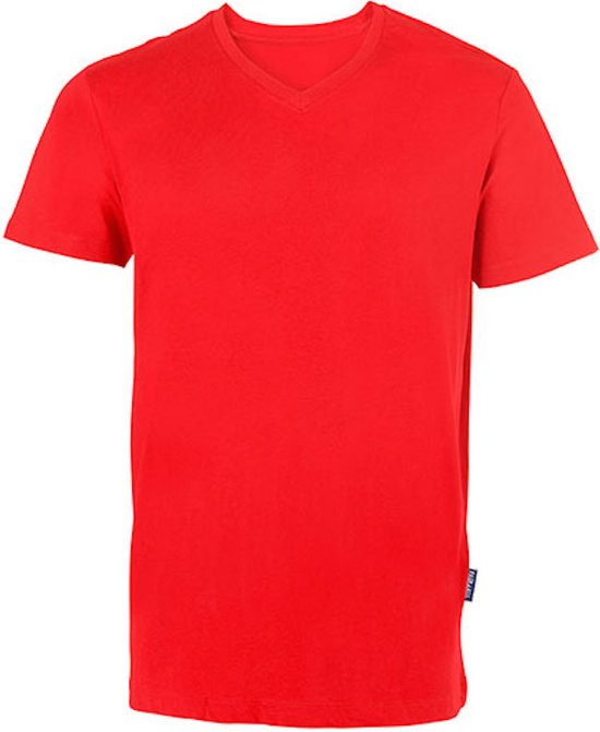 Herenshirt 'Luxury V-Neck Tee' met korte mouwen Red - S