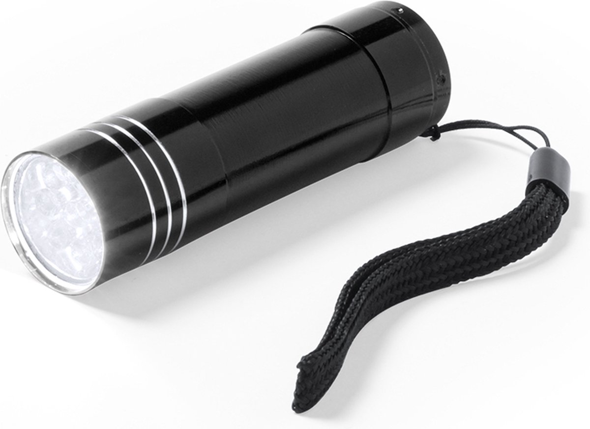 Zaklamp led - Op batterijen - Zaklamp met batterij - Noodverlichting - Aluminium - AAA - zwart