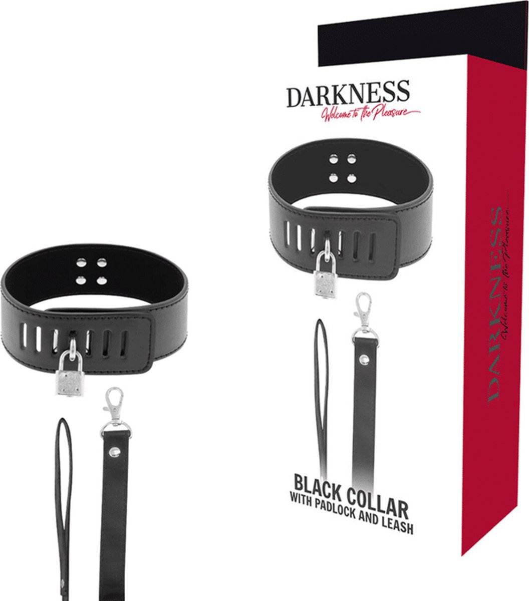 DARKNESS BONDAGE | Dark Ness Locking Posture Collar - Black