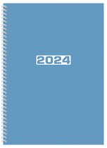 MGP Agenda - Bureau agenda 2024 - NL - FSC - A4 - Ringband - 7d/2p - Pastel Blauw - Harde kaft