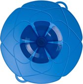 Het origineel, siliconen overkookbeveiliging voor potten en pannen, magnetrondeksel, spatbescherming en stoomenzet | (lichtblauw, M, potmaat 14-20 cm)