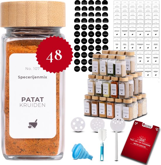 Kruidenpotjes, vierkant, 36 stuks, kruidenpotjes 120 ml, kruidenpotjes