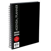 Verhaak Agenda Planner Spiraal Zwart A4 - 18 maanden 2023-2024 - 30x21 cm