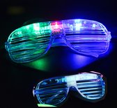 T.O.M.- Lichtgevende Bril -Led bril - Blauw - Partybril- Foute bril- Disco bril - Bril met LED verlichting - Bril met Licht - Feestbril - Party Bril- Festival bril led- Carnaval bril