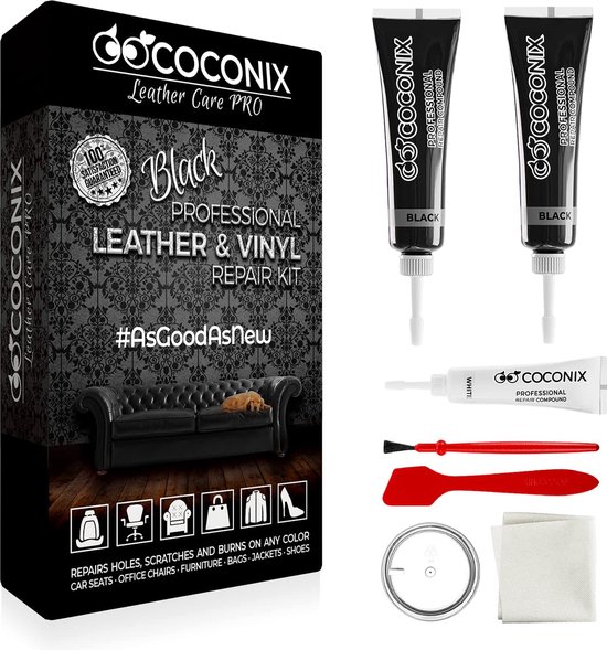 Coconix Kit de réparation pour Cuir et Vinyl - Formule liquide de  remplissage et de