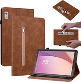 Lunso - Geschikt voor Lenovo Tab M9 (9 inch) - Luxe Bookcase hoes - Bruin