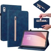Lunso - Geschikt voor Lenovo Tab M9 (9 inch) - Luxe Bookcase hoes - Donkerblauw