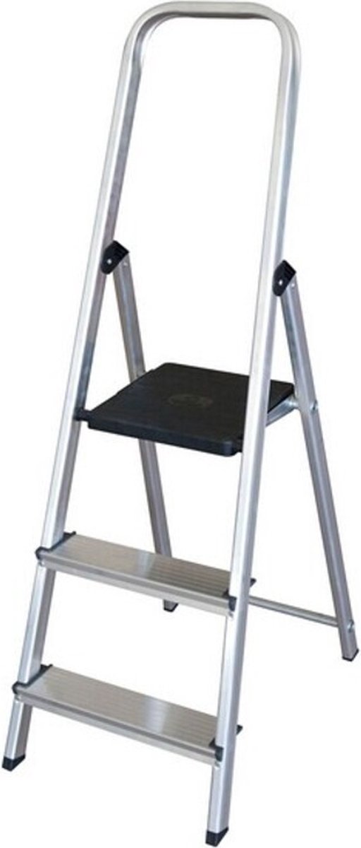 ladder 3 treden- Huishoudtrap- Aluminium- Lichtgewicht-