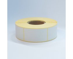 Blanco Stickers op rol 1000ex. 55 x 35 mm wit - 5,5 x 3,5 CM wit