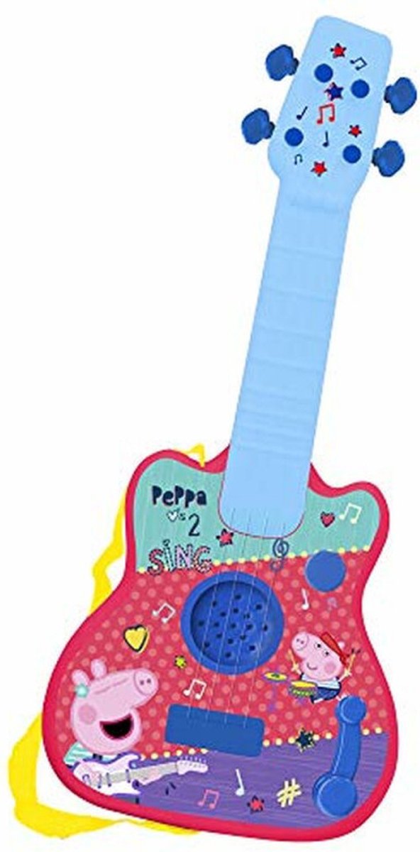 Peppa Pig 2346 babyspeelgoed gitaar met licht en geluid vanaf 3 jaar