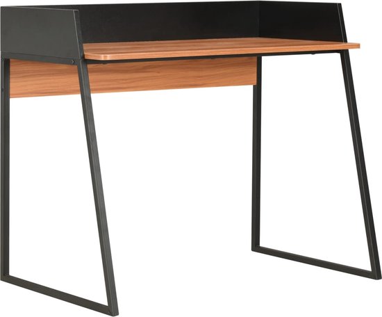 vidaXL-Bureau-90x60x88-cm-zwart-en-bruin