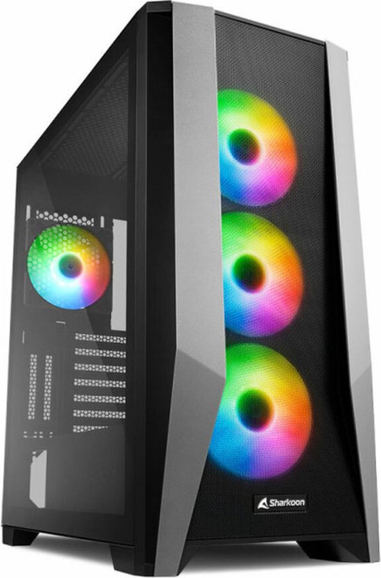Boîtier PC Gamer Sharkoon VG7-W - Fenêtre Acrylique - Ventilos RGB Préinstallés - Format Midi-Tower