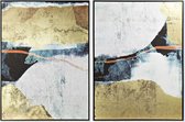 Schilderij DKD Home Decor 103,5 x 4,5 x 143 cm Abstract (2 Stuks)