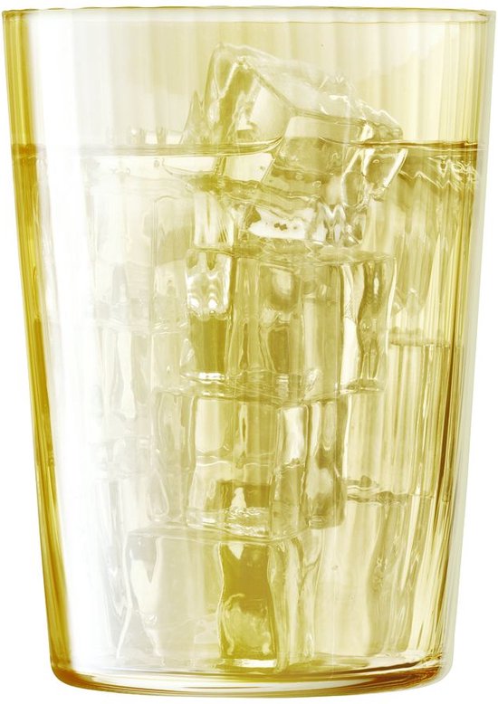 L.S.A. - Gems Tumbler Glas 560 ml Set van 4 Stuks Assorti - Glas - Oranje