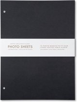 Refill fotoalbum - mat zwarte pagina's - extra pagina's voor fotoalbum - 10 vellen - zwart - uitbreiding album