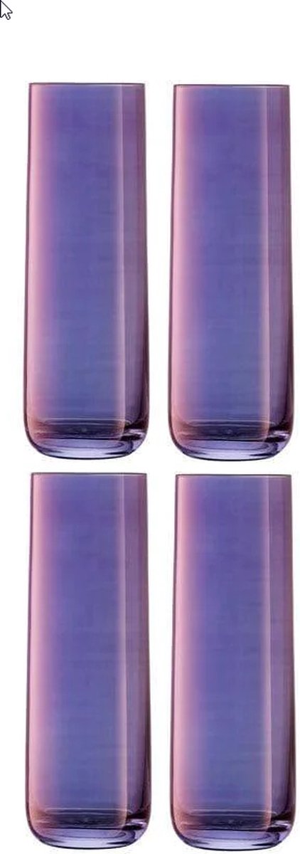 L.S.A. - Aurora Longdrinkglas 420 ml Set van 4 Stuks - Paars