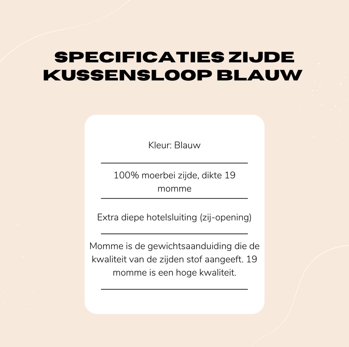 Zijden Kussensloop Deep Ocean - 19MM - Silk Heaven - 45x65cm (voor ergonomische kussens 40x60cm) / Hotelsluiting