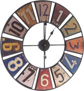 Horloge Murale Multicolore Rétro Métal (60 x 4,5 x 60 cm)