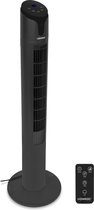 Ventilateur de Luxe VONROC - Ventilateur tour - hauteur 110 cm - Incl. télécommande - 3 vitesses - fonction pivotante - minuterie 15 heures - noir