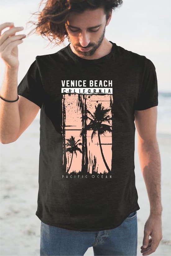T-Shirt 279-16 Venice Beach California - 4xL, Zwart