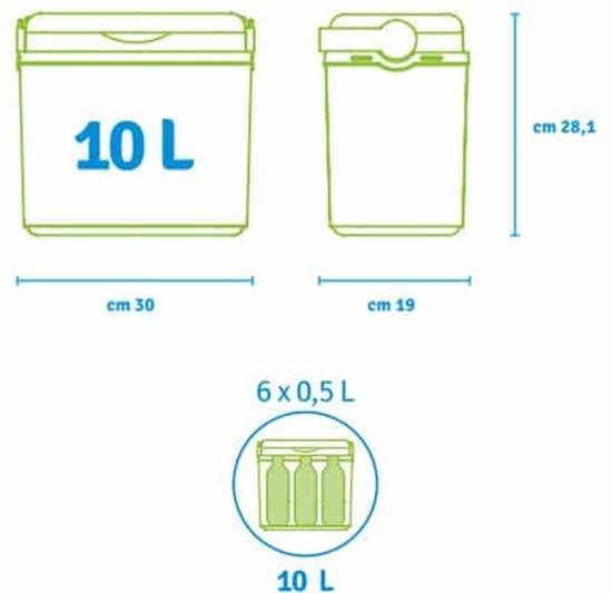 Koelbox 24ltr Rotan Blauw - Reis Koelbox - Camping Koelbox van KOEL — afbeelding 3