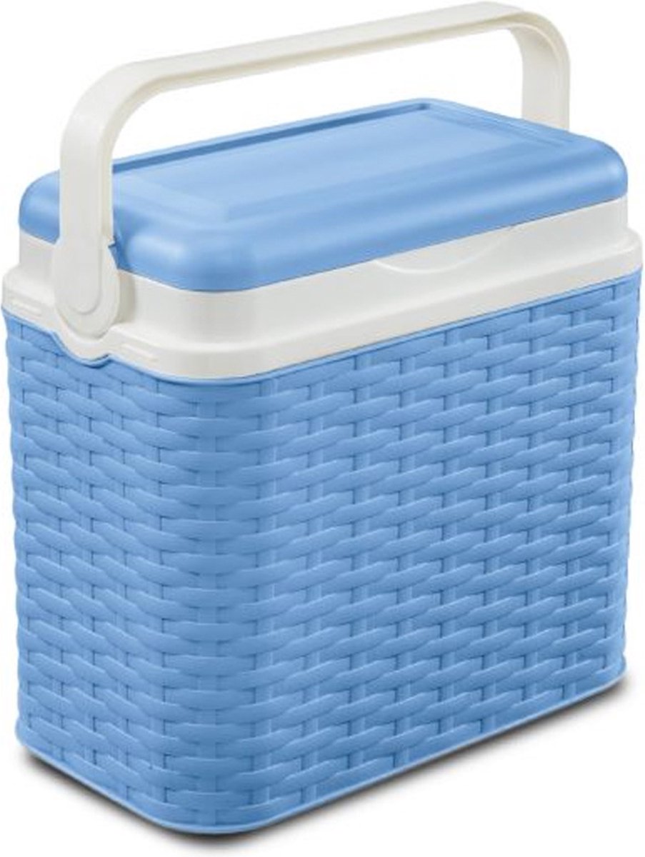 Koelbox 24ltr Rotan Blauw - Reis Koelbox - Camping Koelbox