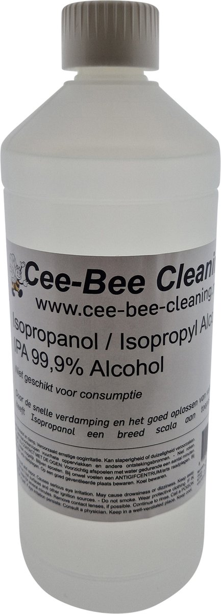 Cee-Bee Isopropanol | Isopropyl | IPA 99.9% Alcohol | 1000 ml - Cee-Bee-Cleaning