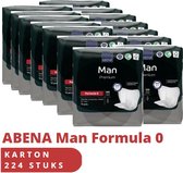 ABENA Man Premium Formula 0 - Bulkverpakking 224 Stuks Incontinentieverband voor Mannen - Incontinentie Mannen voor Licht tot Matig Urineverlies - 20x23cm / 250ml