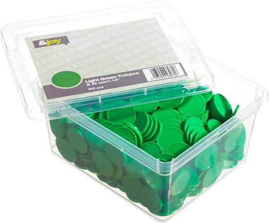 Pièces de paiement / consommation vierges - Vert - 500 jetons