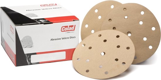 COLAD Schuurschijven 150mm met 15 gaten Velcro - P60