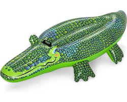 foto van Bestway Opblaas Krokodil - 148 X 6,7 X 2,9 CM - Stevig PVC - Kinderen vanaf 3 Jaar - Groen