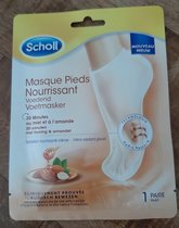 Masque pieds nourrissant Scholl - masque 20 minutes - miel amande - 1 paire pour pieds - chaussettes masque pieds