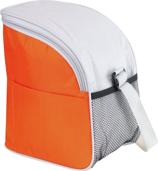 Kleine koeltas/Lunch tas model Glaciaal - 2x - 23 x 16 x 26 cm - 1 vaks - oranje/grijs - 9 Liter van Klein — afbeelding 2