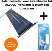 Solar collector - Solar mat - Zonneverwarming zwembad - Geschikt voor zwembaden tot 20.000L - 32 en 38mm aansluiting - Gratis zwembadspons