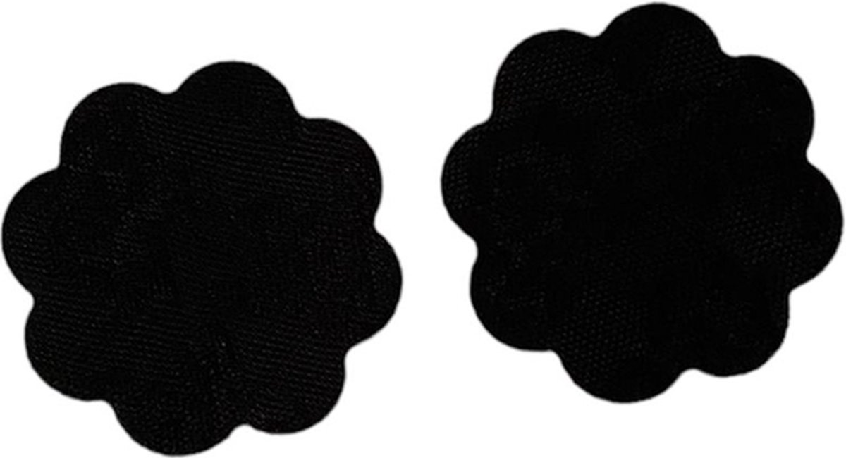 Goedkoopste Tepelstickers - Zwart - ⌀6cm - Bloemvorm - 1 paar - Kant - Sexy - Nipple Covers - Tepelplakkers - Tepelbedekkers