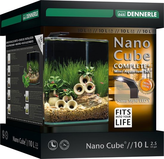 Dennerle Nano Cube Complete+ 10L - Aquarium - Nano Cube - 10 litres