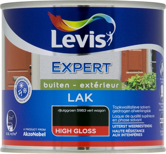 Levis lak 'Expert' buiten rijtuiggroen hoogglans 500 ml