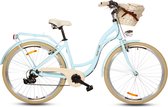 Goetze Mood aluminium frame damesfiets retro vintage Holland citybike, 28 inch wielen, 7 versnellingen Shimano schakelwerk, diepe instap, mand met bekleding gratis!