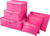 Pathsail® Packing Cubes Set 6-Delig - Bagage Organizers - Koffer organizer set - Roze