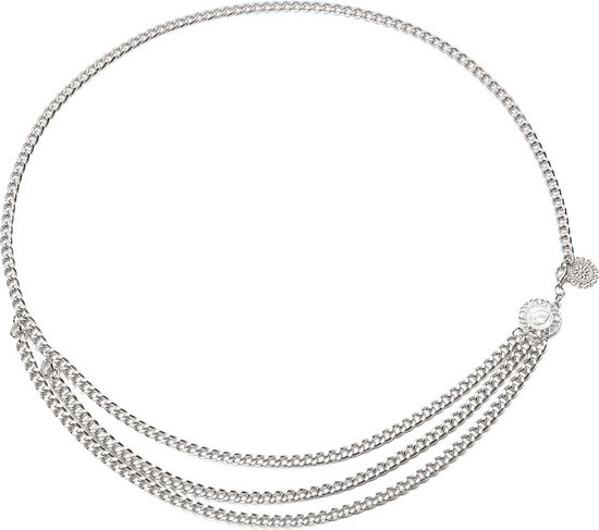 Chain Coin Riem / Schakel Munt Tailleriem - Zilverkleurig | 85 cm | Buikketting Bijoux | Fashion Favorite