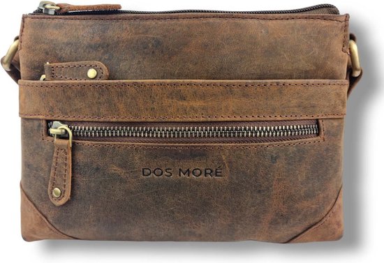 Dos Moré - Natura - Leder crossbody tas Bruin - Small - Hoge kwaliteit - Crossbody tas dames - Schoudertas dames crossbody tas - Tassen dames - Dames tassen schoudertas - Dames tas