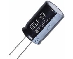 OTRONIC® 10x Condensator 100uF 16v Elektrolytisch (ELCO) zwart