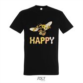 T-shirt Happy Bee - T-shirt korte mouw - zwart - 12 jaar